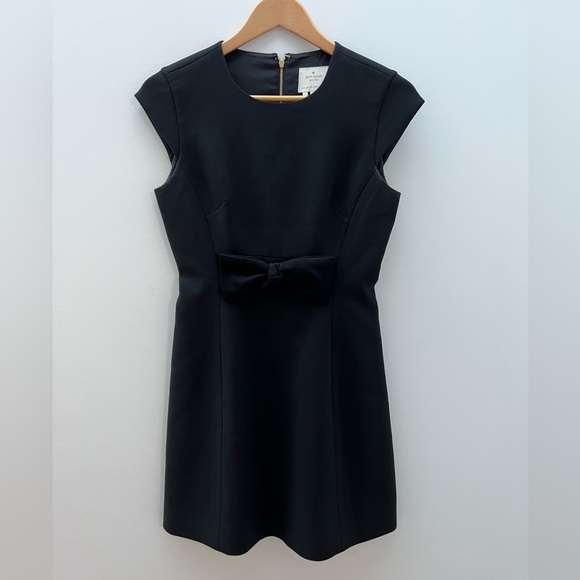 Kate Spade Stretch Crepe Bow Lollipop Dress Black NWOT - Picture 6 of 10